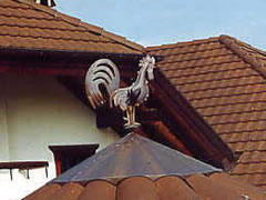 Wetterhahn aus Kupfer 