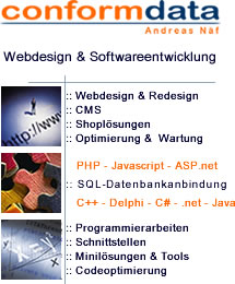 Conformdata Webdesign & Programmierung -