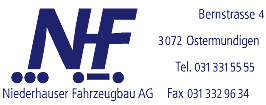 Niederhauser Fahrzeugbau AG,3072 Ostermundigen 