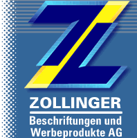 Zollinger Beschriftungen und Werbeprodukte AG,
5306 Tegerfelden.