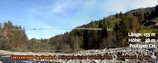 SWISSROPE SkyTrack: Hängebrücken mit Pfiff