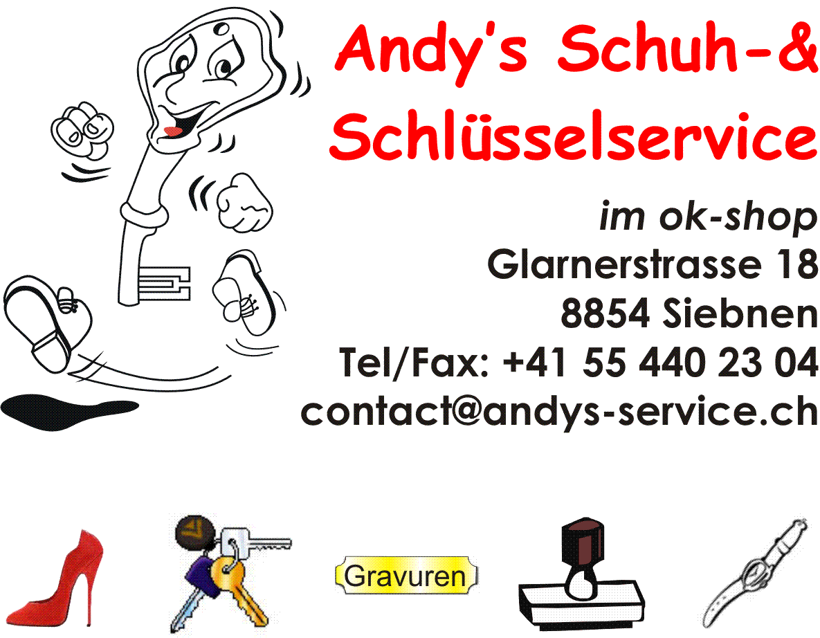 Schuhreparaturen,Schlsselservice,Gravuren,Stempel
, Uhrenservice,Pflegeprodukte,Zubehr